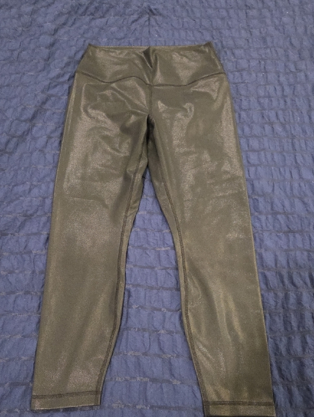 90 Degree By Reflex Shimmer Black Leggings Size L, New W/O Tags!